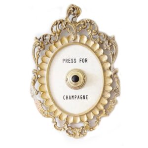 press for champagne button, press for champagne doorbell, doorbell mini press for champagne button, champagne themed decor wall plaque ornament gifts for party christmas home bedroom hotel(#1)