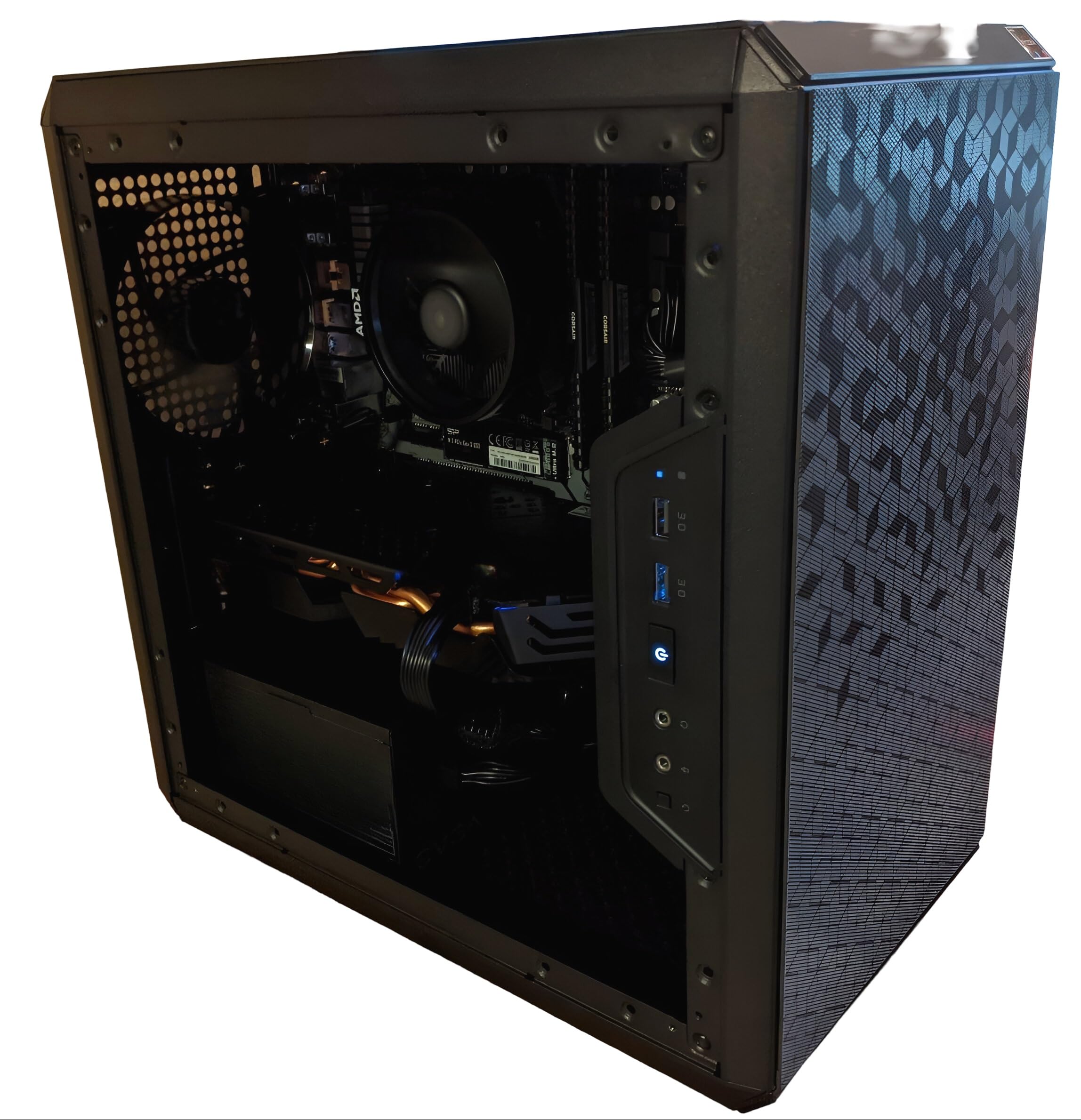 Gaming Computer Geforce RTX 3060 Desktop Gaming PC 8 Core with AMD RYZEN CPU 4.6 Ghz 32GB RAM 1TB SSD NVME Plug and Play Tower PC Windows 10 Pro