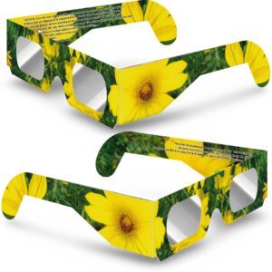 premium solar eclipse viewing glasses - safe, ce certified, durable paper frames - pack of 2 - perfect for astro enthusiasts and outdoor events