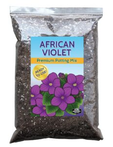 african violet natural potting soil mix (made in usa) (4 dry quarts)