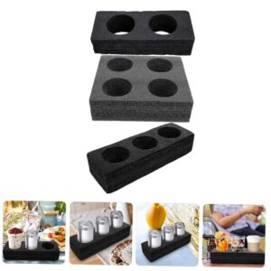 3 Pcs Drink Cup Holder Coffee Cup Holder Coffee Tray Mugs Coffee Mugs Drinks Carrier Cup Carrier Tray Foam Coffee Cup Holder Pearl Cotton Porous Black Cups and re-usable