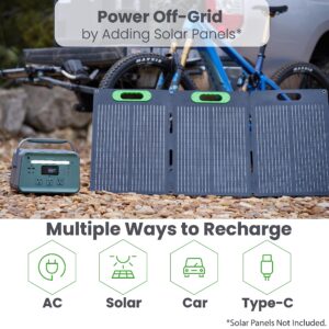 Yoshino B660 SST True Solid-State Portable Power Station 602Wh, Solar Optional Generator, Recharges from 0 to 80% in 4 hours for Emergency, Travel, Outdoor Camping, Vans/RV