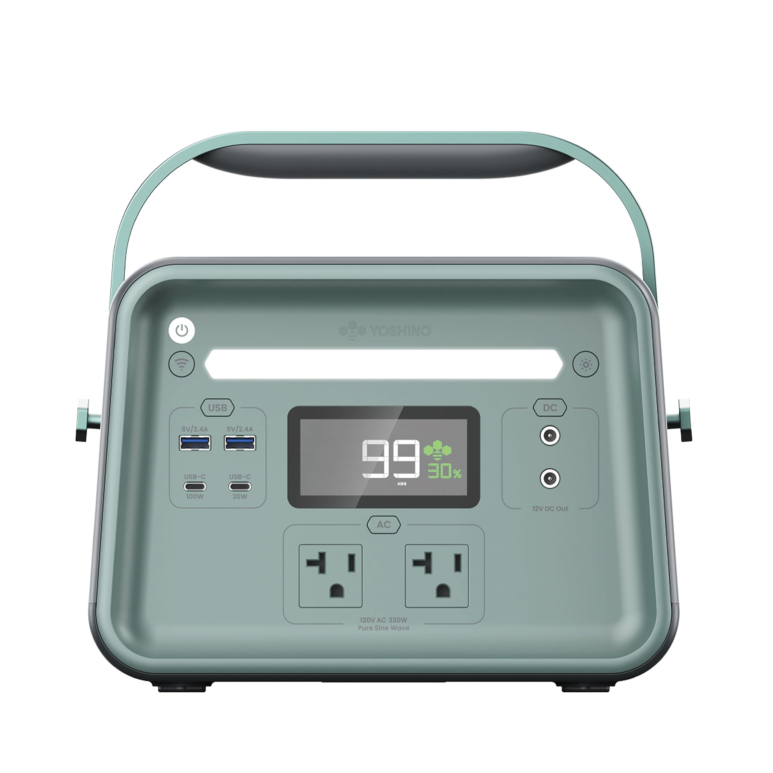 Yoshino B330 SST True Solid-State Portable Power Station 241Wh, Solar Optional Generator, Recharges from 0 to 80% in 2 hours for Emergency, Recreation, Outdoor, Camping