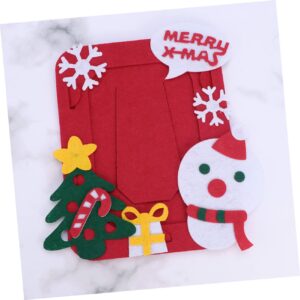 NOLITOY Christmas Photo Booth Prop Frame Christmas Picture Frame Craft Holiday Picture Frame Christmas Picture Frame Kids Christmas Photo Frame Red Photo Frame Child Kraft Paper Decorate