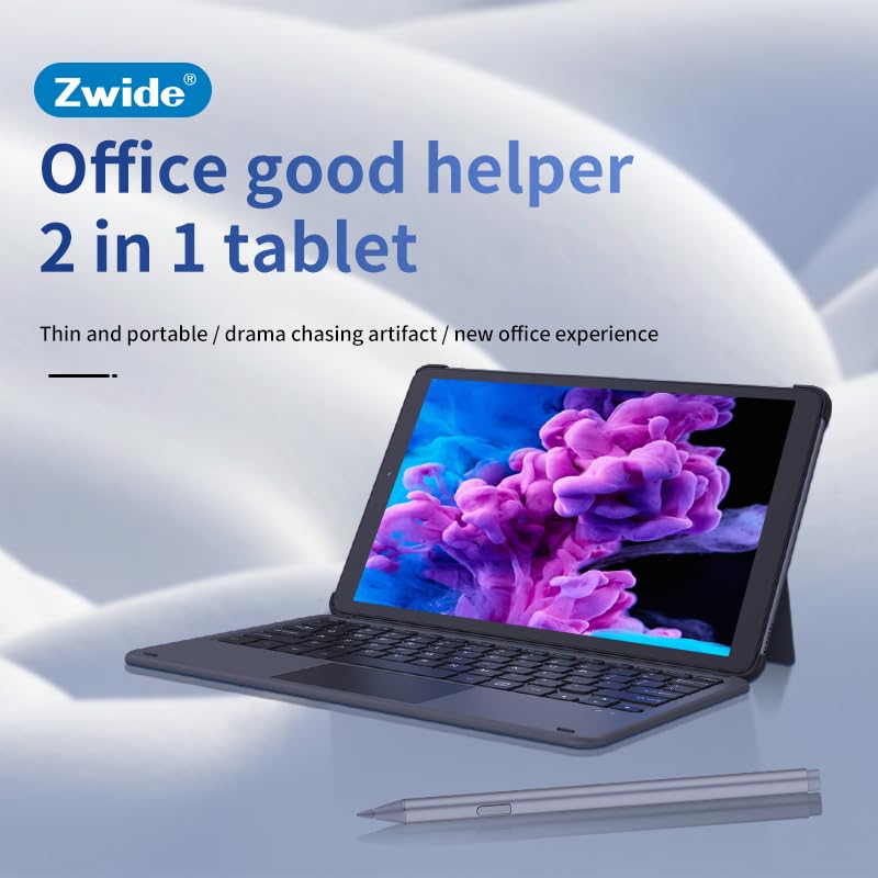 Zwide Pad 2in1 Computer Tablet with Windows 11, Ultra Slim PC with 10.5" Incell Full HD(1920x1200) Displayed by IPS Screen, N4120 Quad-Core CPU and 8GB LPDDR4 with 87% NTSC -512GB SSD