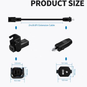 J-ZMQER New 6FT 2-Prong Extension Power Cord Cable Lead Compatible with Okin BetaDrive 3R2762 1.25.000.073.30 Beta Drive Linear Actuator Motor Power Recliners