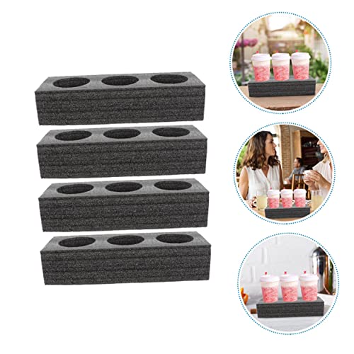 4pcs Milk Tea Drink Cup Holder Takeout Drink Hot and Cold Cup Carrier Drink Carrier Tray Take Out Cup Holder Takeout Cup Trays Tea Bottle Holders Milk Tea Cup Pearl re-usable