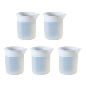 5pieces 100 ml silicone measuring cup diy resin glue tools cup for making handmade craft nonstick silicone mixing cups