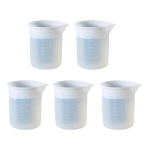 5Pieces 100 ML Silicone Measuring Cup DIY Resin Glue Tools Cup For Making Handmade Craft Nonstick Silicone Mixing Cups