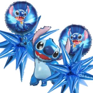 5pcs cartoon theme blue balloons 18" and 22" cartoon birthday party decorations for cartoon balloons arch birthday party decorations