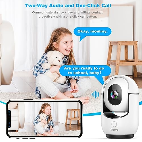 2K Pan/Tilt Security Camera, WiFi Indoor Camera for Home Security with AI Motion Detection, Baby/Pet Camera with Phone App, Color Night Vision, 2-Way Audio, 24/7, Siren, TF/Cloud Storage