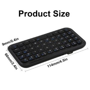 Wireless Bluetooth Keyboard Ultra Slim Silent Mini Wireless Keyboard Rechargeable Portable Pocket Keyboard Travel Size Handheld 49 Keys Cordless Keyboard for iPhone iPad Android Laptop Windows, Mac