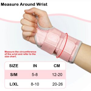 NuCamper Wrist Brace Carpal Tunnel Right Left Hand for Men Women, Night Wrist Sleep Supports Splints Arm Stabilizer with Compression Sleeve Adjustable Straps,for Tendonitis Arthritis Pain Relief