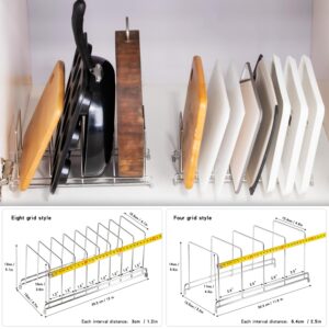 YQh Pot Cover Rack, Cutting Board Rack, 2 Pack,Kitchen Cabinet Or Counter Baking Tray Storage Box, Suitable For Baking Tray, Cutting Board, Frying Pan, Tray, Reusable Containers And Covers