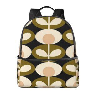 pexisaoh orla kiely design backpacks school bag lightweight student bookbag unisex laptop daypack for travel hiking camping