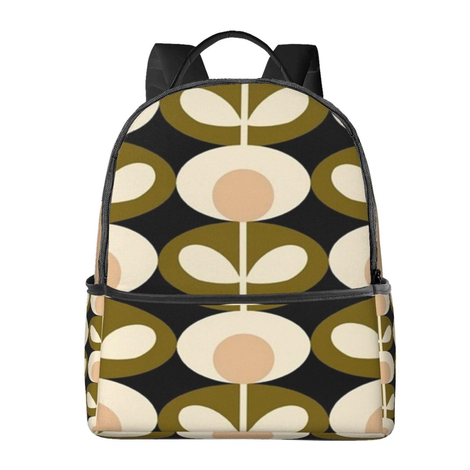 PEXISAOH Orla Kiely Design Backpacks School Bag Lightweight Student Bookbag Unisex Laptop Daypack For Travel Hiking Camping