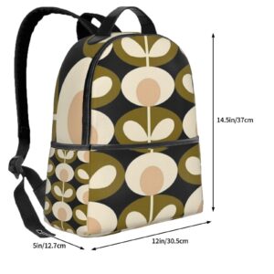 PEXISAOH Orla Kiely Design Backpacks School Bag Lightweight Student Bookbag Unisex Laptop Daypack For Travel Hiking Camping