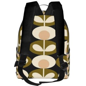 PEXISAOH Orla Kiely Design Backpacks School Bag Lightweight Student Bookbag Unisex Laptop Daypack For Travel Hiking Camping