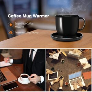 Jisiloe Coffee Mug Warmer, Smart Coffee Cup Warmer with Pressure-Induced Auto ON/Off, Candle Warmer Coffee Warmer Plate for Milk Tea, Coffee Accessories for Home Office Desk