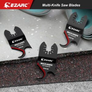 EZARC Oscillating Multi tool Hook Knife Blade, 3PCS Multitool Saw Blades for Cutting Soft Materials Roofing Shingles, PVC Carpet and Cardboard