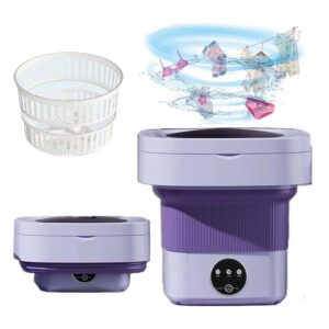 jcakes mini portable washing machine，foldable washing machine，small washing machine，6.5l washing machine with drying drum, 3 modes touch timer washing machine，for socks, baby clothes, underwear