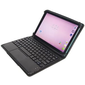 shyekyo tablet pc, 10.1 inch fhd hd tablet 6gb ram 128gb rom dual camera aluminium alloy with keyboard for travel (us plug)