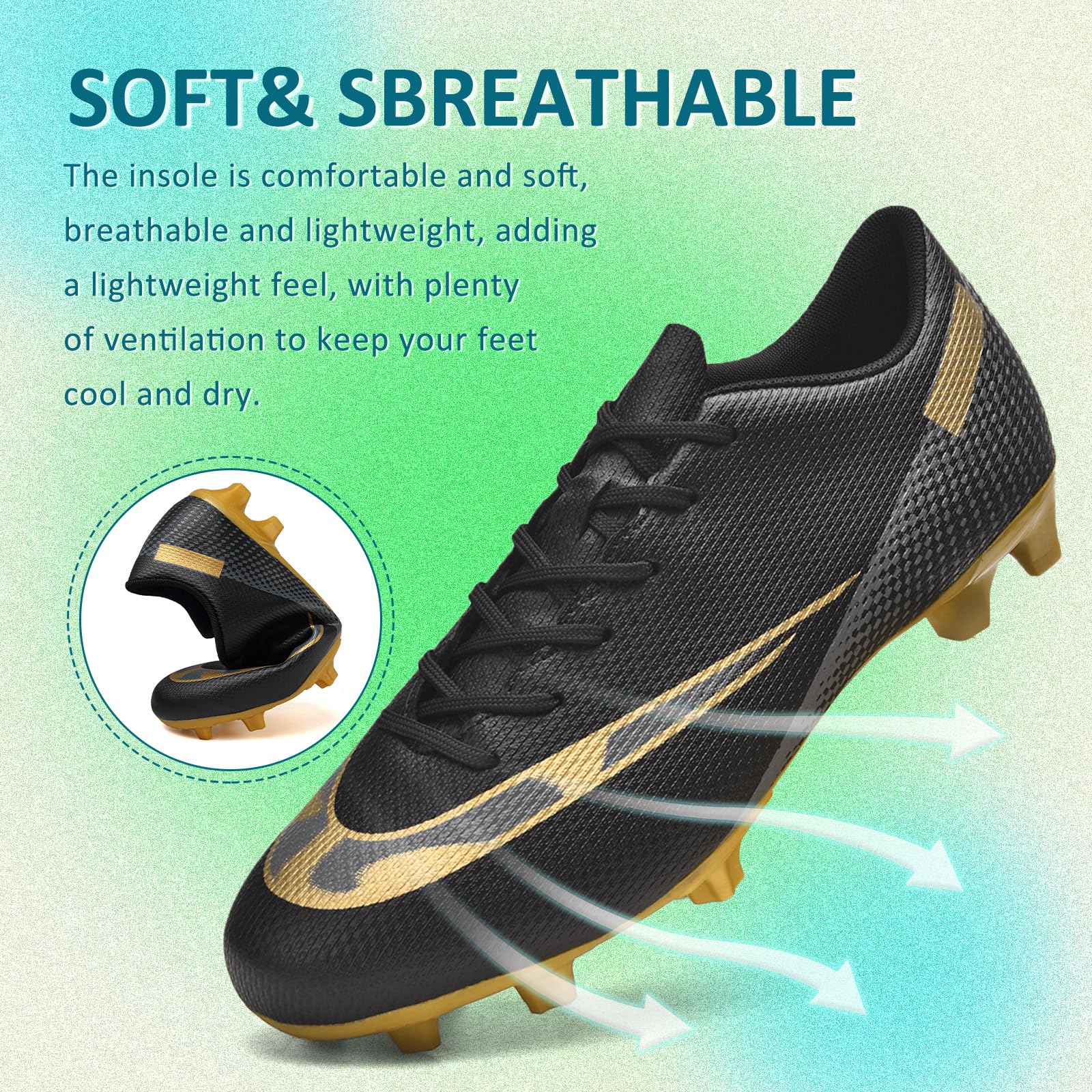 Soccer Cleats Mens Football Cleats Women Tacos de Futbol para Hombre Tacos de Futbol Zapatos de Futbol para Hombres Outdoor Turf Soccer Shoes Men Football Boots Professional Spikes Soccer Shoe AG