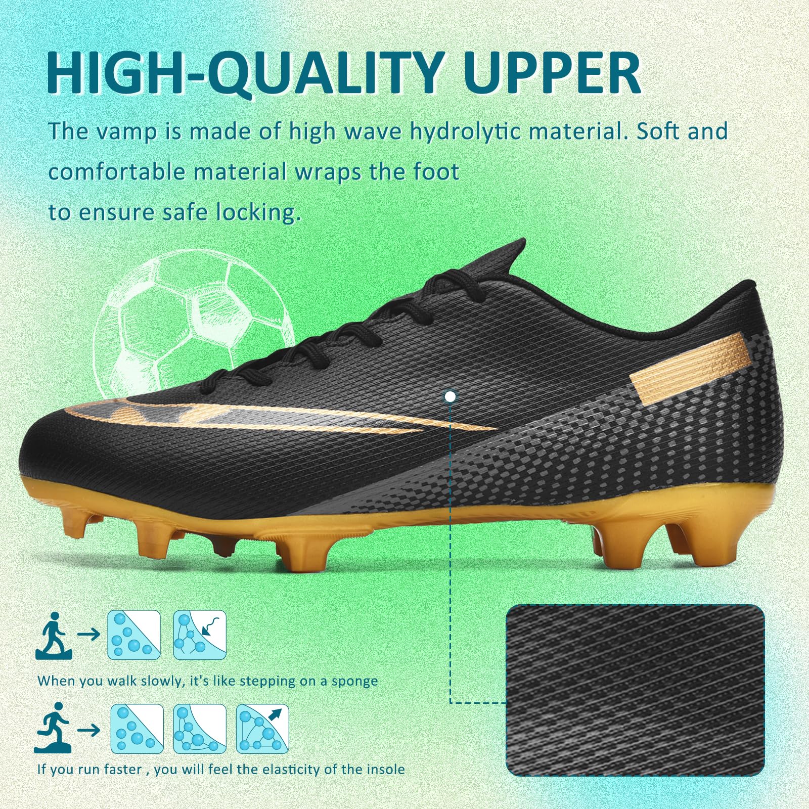 Soccer Cleats Mens Football Cleats Women Tacos de Futbol para Hombre Tacos de Futbol Zapatos de Futbol para Hombres Outdoor Turf Soccer Shoes Men Football Boots Professional Spikes Soccer Shoe AG