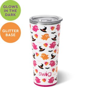 Swig Life 22oz Tumbler - Discontinued Prints - Insulated Coffee Tumbler with Lid, Cup Holder Friendly, Dishwasher Safe, Stainless Steel, Large Travel Mugs for Hot and Cold Drinks (Hey Boo)