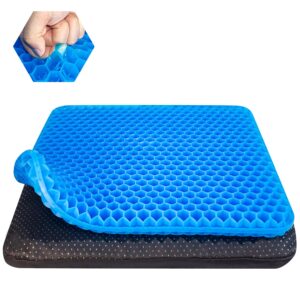 toniint large gel seat cushion for long sitting with non-slip cover,soft & breathable,chair cushion,car seat cushion,office seat cushion,seat cushion for desk chair,wheelchair cushion
