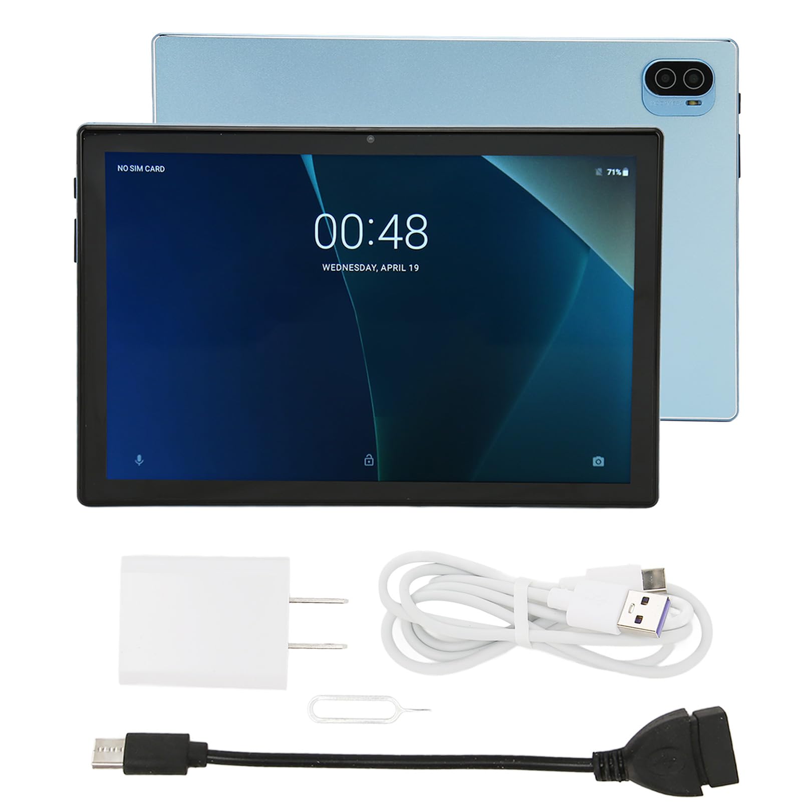 DAUERHAFT WiFi Tablet, FDH Screen Dual Speakers Octa Core 8GB RAM 256GB ROM 7000mAh Smart Tablet for Studying Gaming (Blue)