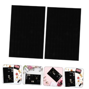 Holibanna 2pcs Box Jewelry Sponge Pad Jewelry Trays Earring Sponge Tray Ring Earring Display Pad Jewelry Insert Mat Black Necklaces Sponge Earring Display Holder Props Accessories