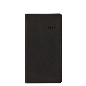 Graphic Image 2024 Pocket Datebook Planner, Week-at-a-view pages, Holidays for the United States and Canada, Genuine Leather (3.125" W x 6" H - Made in the USA)