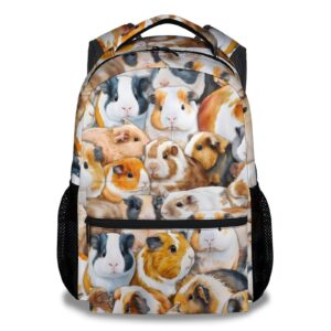 knowphst guinea pig girls backpack for school, 16 inch brown backpacks for kids, cute lightweight bookbag for travel