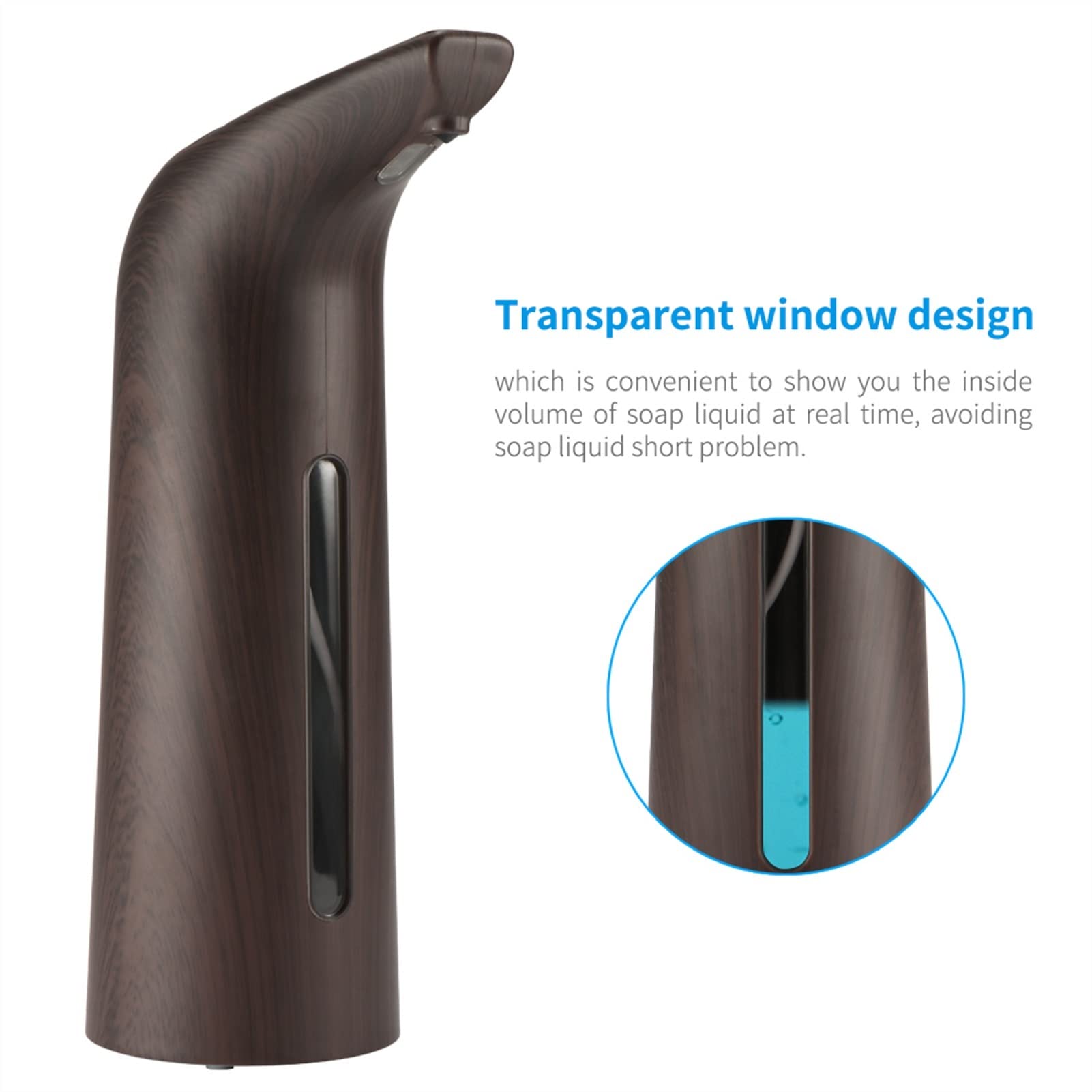 Soap Dispenser Bathroom Touchless Bathroom Dispenser Smart Sensor Liquid Soap Dispenser for Kitchen Hand Free Automatic Soap Dispenser Kitchen Soap Dispenser (Color : D)