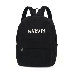 mt world laptop corduroy backpack,personalized college backpack,college bag,travel backpack,school backpack,computer bag,custom book bag (black)