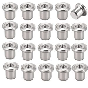 20 pcs dowel pins center point set woodworking craft clamp steel doweling centering pins transfer plugsdrill hole tool (5/16 inch )