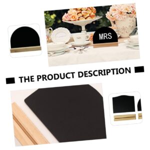 STOBOK 6pcs Message Board Decoration Place Board Signs Small Chalkboard with Stand Small Chalkboard Easel Blackboards Message Board Signs Food Chalkboard Signs Desktop Wooden Menu