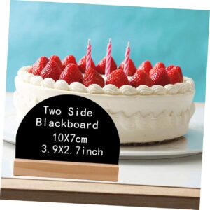 STOBOK 6pcs Message Board Decoration Place Board Signs Small Chalkboard with Stand Small Chalkboard Easel Blackboards Message Board Signs Food Chalkboard Signs Desktop Wooden Menu