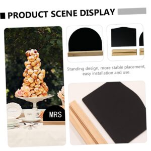 STOBOK 6pcs Message Board Decoration Place Board Signs Small Chalkboard with Stand Small Chalkboard Easel Blackboards Message Board Signs Food Chalkboard Signs Desktop Wooden Menu