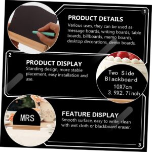 STOBOK 6pcs Message Board Decoration Place Board Signs Small Chalkboard with Stand Small Chalkboard Easel Blackboards Message Board Signs Food Chalkboard Signs Desktop Wooden Menu