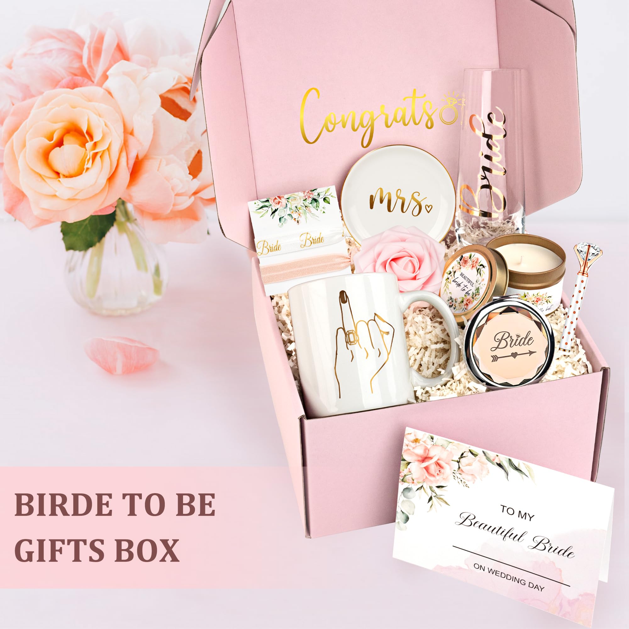 NOVITAR Bride To Be Gifts, Bridal Shower Gift Ideas, Engagement Gifts For Her, Wedding Gifts For Women, Bachelorette Gifts Box For Bride, Bachelor Party Newly Engaged Gift Set 11 PCS