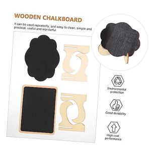 STOBOK 20pcs Small Blackboard Wedding Decoration Mini Chalkboard Wood Decor Mini Blackboard with Easel Table Blackboard Holder Small Chalkboard Sign Wooden Black Wooden Chalkboard Desktop