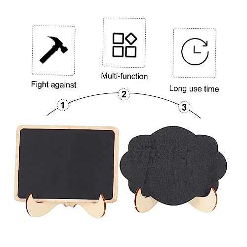 STOBOK 20pcs Small Blackboard Wedding Decoration Mini Chalkboard Wood Decor Mini Blackboard with Easel Table Blackboard Holder Small Chalkboard Sign Wooden Black Wooden Chalkboard Desktop