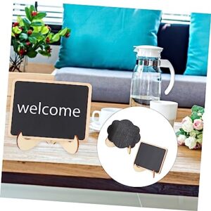 STOBOK 20pcs Small Blackboard Wedding Decoration Mini Chalkboard Wood Decor Mini Blackboard with Easel Table Blackboard Holder Small Chalkboard Sign Wooden Black Wooden Chalkboard Desktop