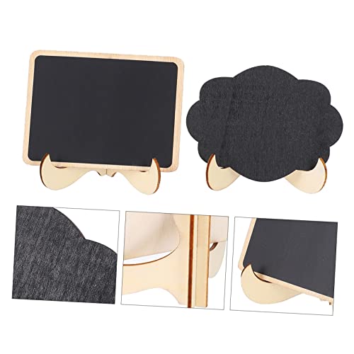 STOBOK 20pcs Small Blackboard Wedding Decoration Mini Chalkboard Wood Decor Mini Blackboard with Easel Table Blackboard Holder Small Chalkboard Sign Wooden Black Wooden Chalkboard Desktop