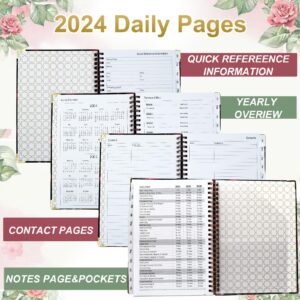 Planner 2024-2024 Planner Weekly and Monthly from Jan.2024 - Dec.2024 Week to View, Day Calendar Planner School Agenda Planner 8" x 10" for Work Office Student