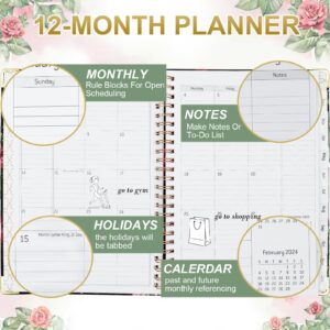 Planner 2024-2024 Planner Weekly and Monthly from Jan.2024 - Dec.2024 Week to View, Day Calendar Planner School Agenda Planner 8" x 10" for Work Office Student