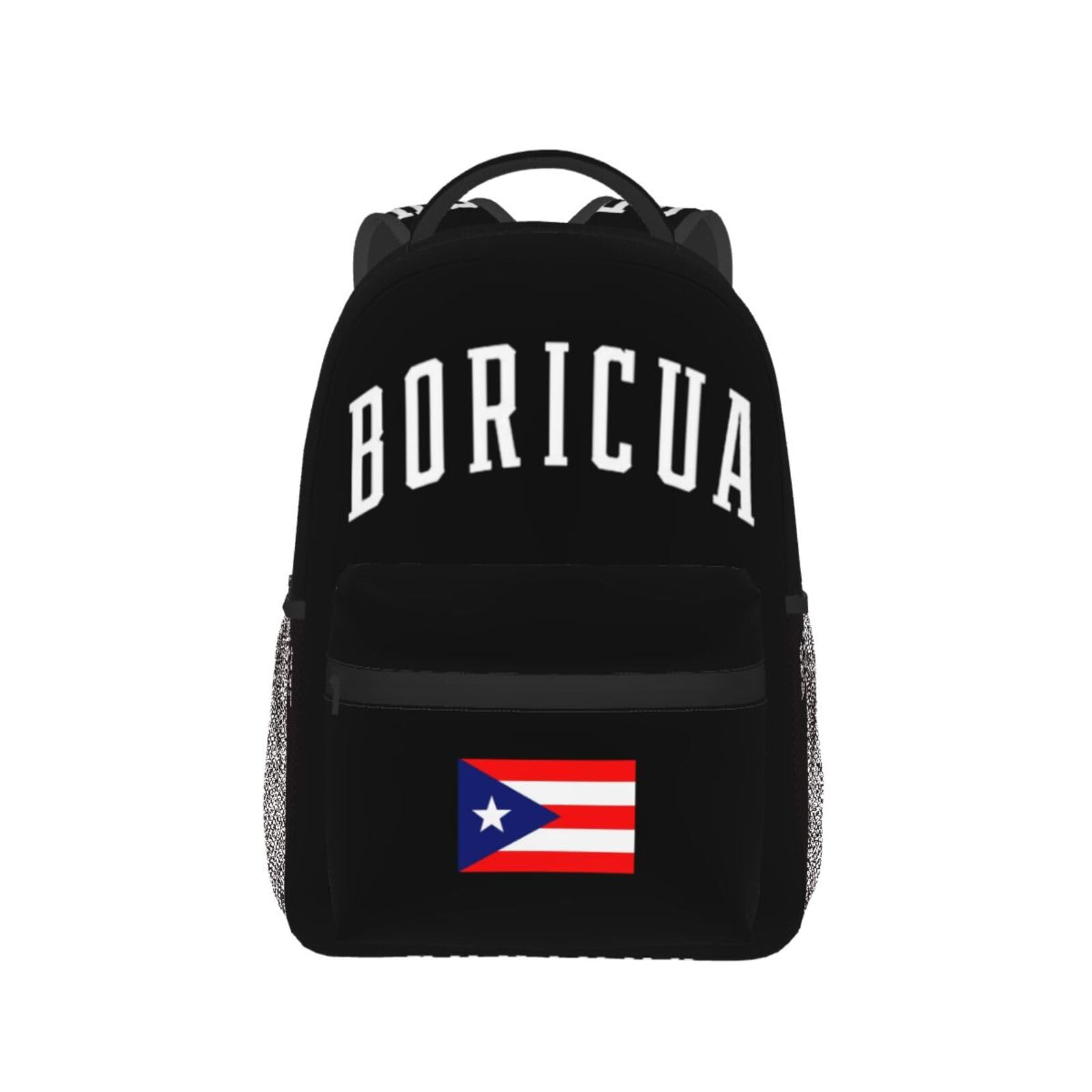 ROSIHODE Puerto Rico Flag Backpack Adjustable Shoulder Strap Bookbag, Casual Daypack Lightweight Backpack for Adults