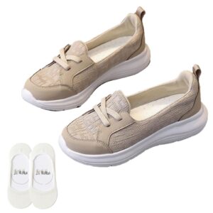 kotsas orthopedic shoes for women, kotsas walk clouds orthopedic shoes, clouds breathable arch support non-slip women shoes (beige, 9)